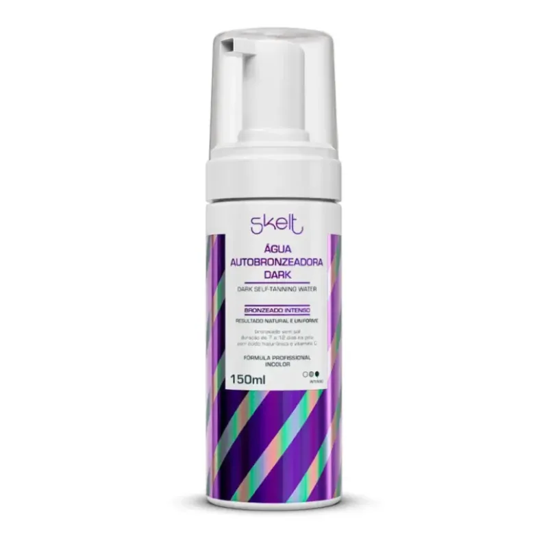 Água Autobronzeadora Skelt Dark Espuma 150ml - Skelt