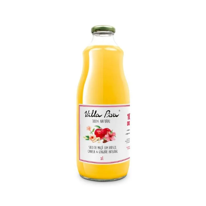 SUCO VILLA PIVA MAÇÃ COM HIBISCO, CANELA E GENGIBRE 1 LITRO