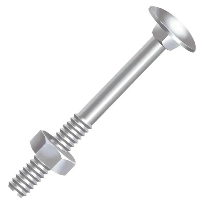 Parafuso Francês Com Porca Ciser 1/4"x5" Zincado