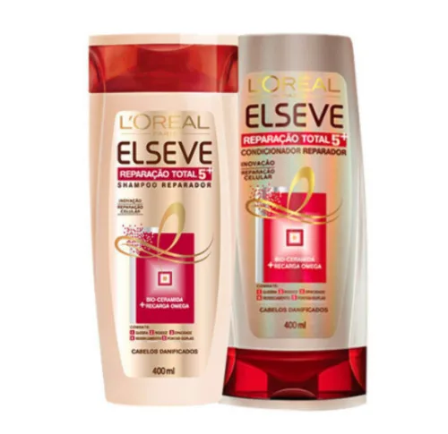 Kit Shampoo 400ml Condicionador 200ml Elseve Reparacao Total 5 Extra Profunda Loreal Paris - LOREAL PARIS