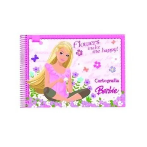Cartografia Espiral Dura Foroni Barbie 96 Folhas - FORONI