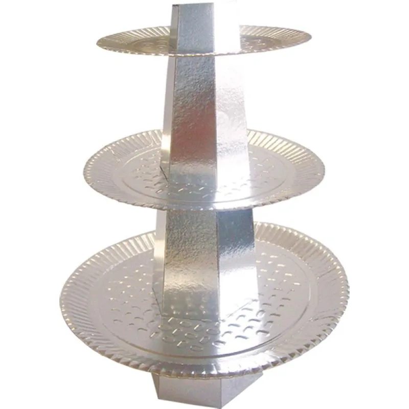 Artigo para Festa Baleiro Laminado Prata 36CM - Festcolor
