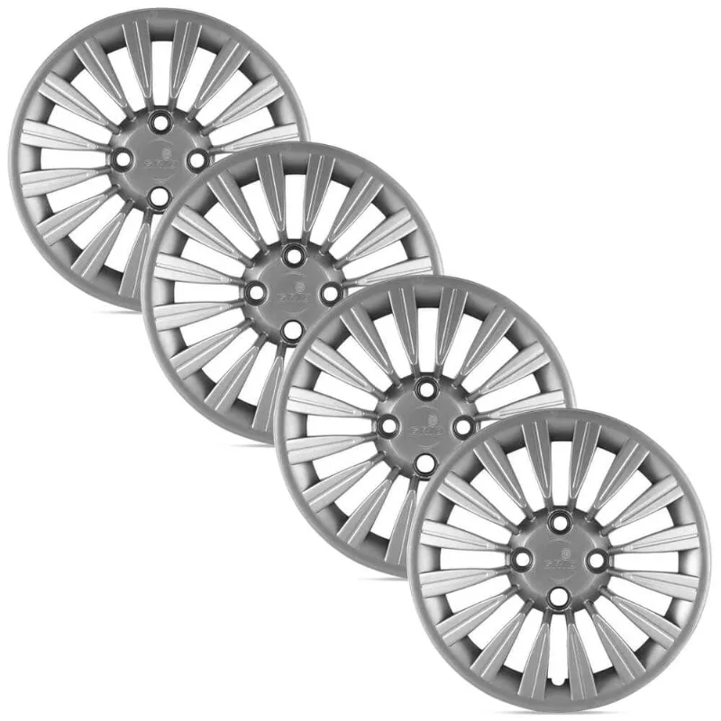4 Calota Modelo Original Jupiter Punto Prata Aro 14 Grid