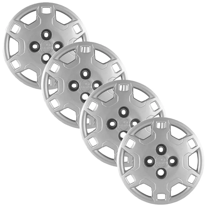 Jogo 4 Calota Modelo Original Strada Prata Aro 14 Grid