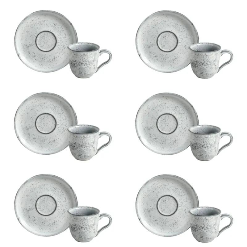 Conjunto de Xícara de Cafezinho com Pires 06 Peças Bio Echo Porto Brasil - Porto Brasil