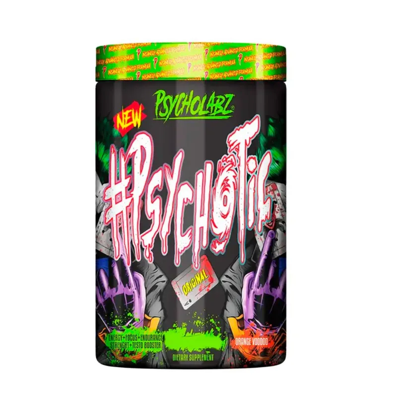 Pré-Treino Psychotic 400g Sabor Laranja Psycholabz