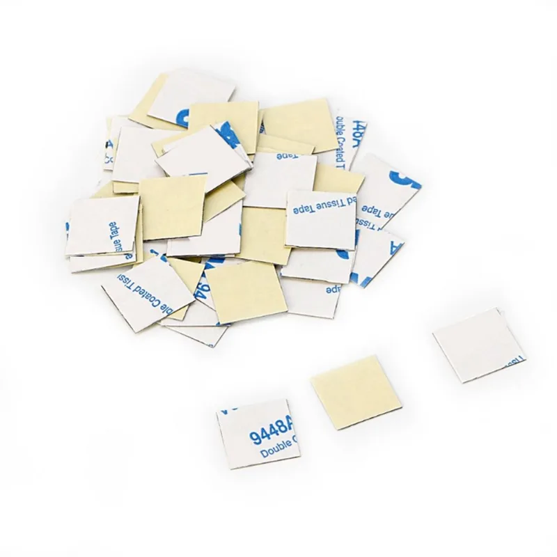 50pcs 14 * 14mm Heatsink Thermal Double Side Adesivo Adesivo Adesivo Para Tela Cpu