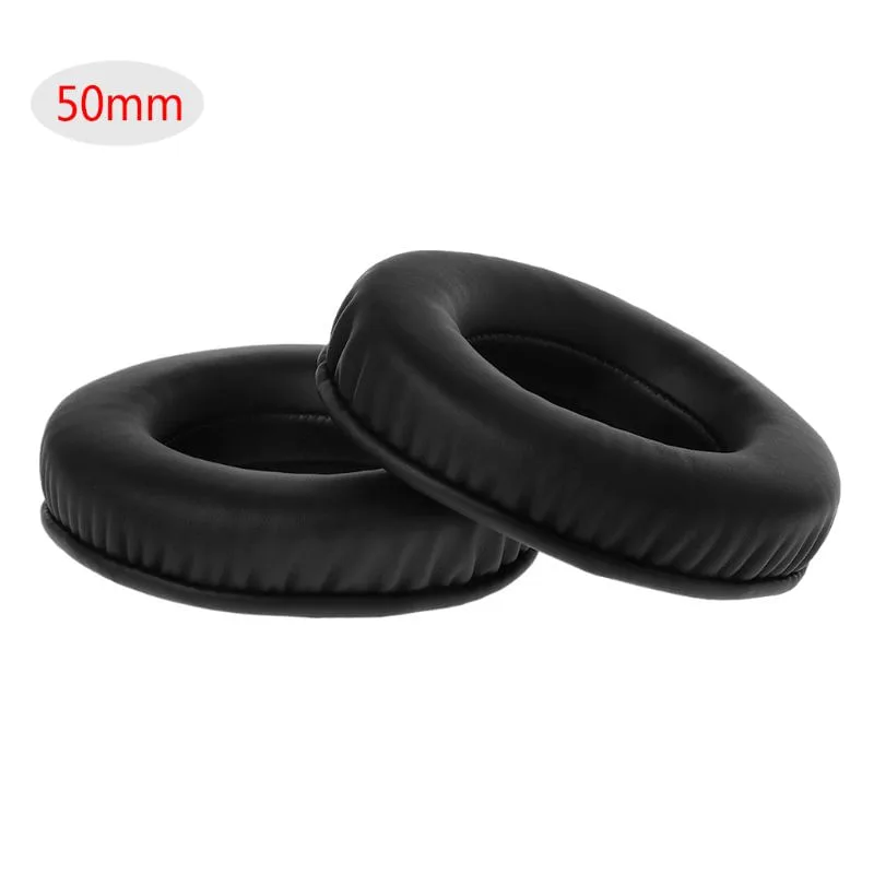 2 Pack Replacement Soft Ear Pads Almofada Preta Para Fone De Ouvido Philips Memory Espuma - 50mm