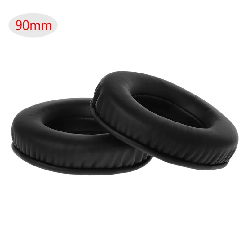 2 Pack Replacement Almofadas De Ouvido Macias Almofada Preta Para Fone De Ouvido De Espuma De Memória Philips - 90mm