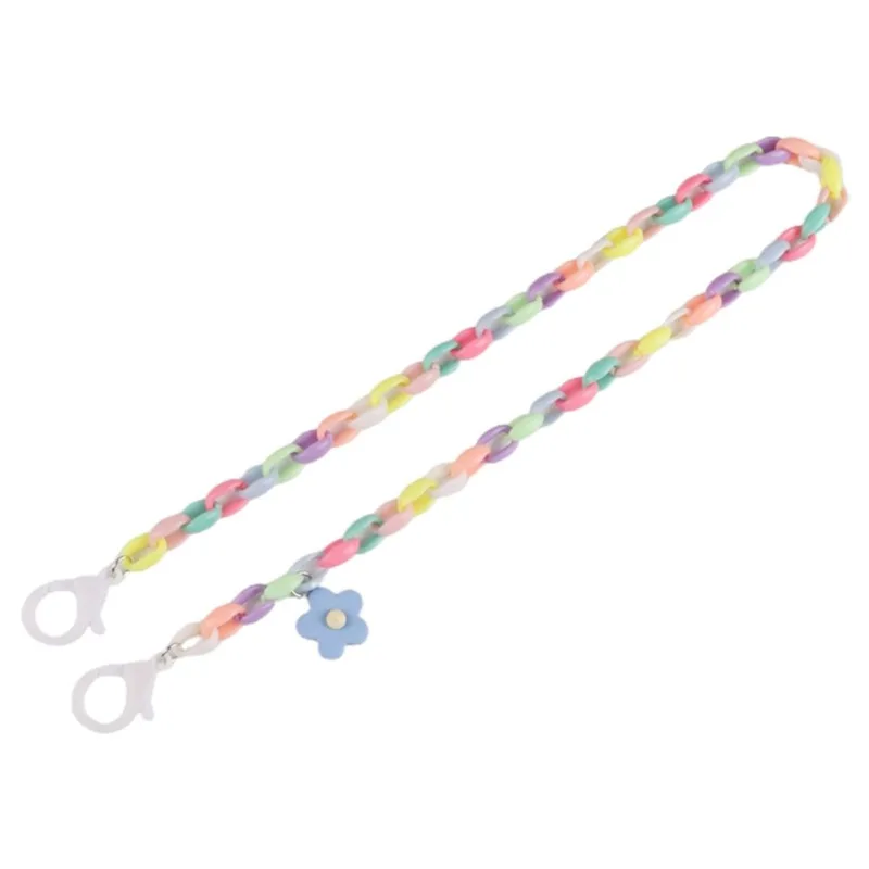Pendurado Lanyard Rosto Cobrindo Suporte De Máscara Coleira De Colar De Corrente Acrílica Com Clipe - 10