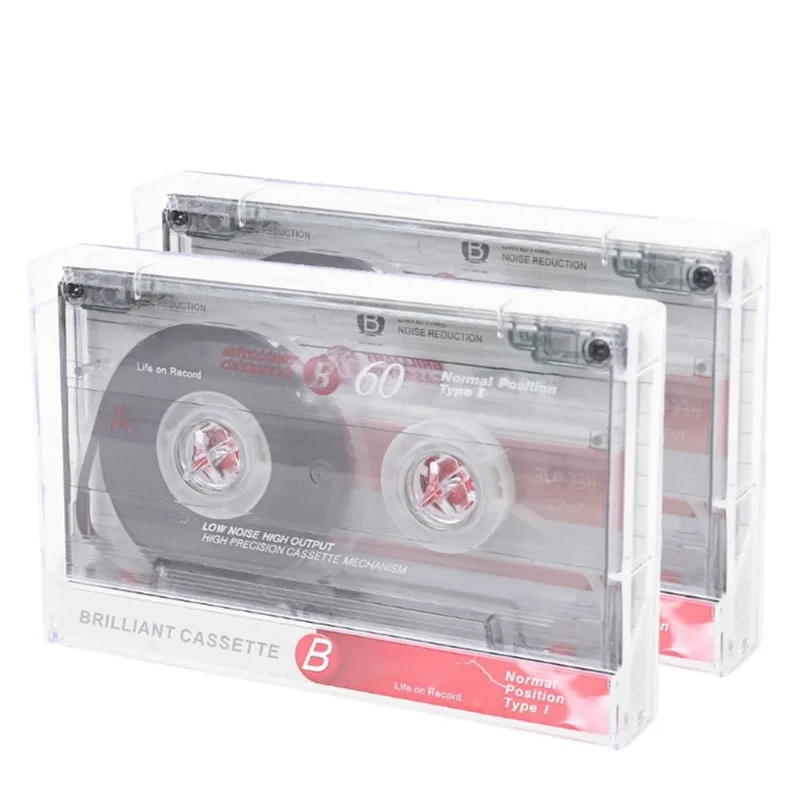 2pcs Standard Cassette Blank Tape Player Empty 60 Minutes Magnetic Audio Tape Recording For Speech Music Recording - B