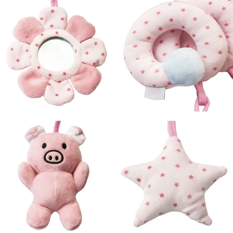 Berço Boneca Pendurada Brinquedo Dentes De Bebê Meninos Meninos Educação Pelúcia Cama Pendente Des Iluminismo Criança 3m 6m+ Presente - Cinza