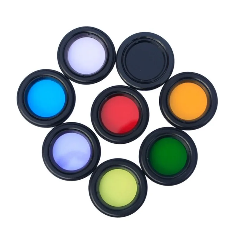 8pcs/set 1,25 Polegadas Filtros Kit Nebula Filtro Lua Lua Filtro Colorido Telescópio Ocular Lente Óptica 8 Cores Diferentes