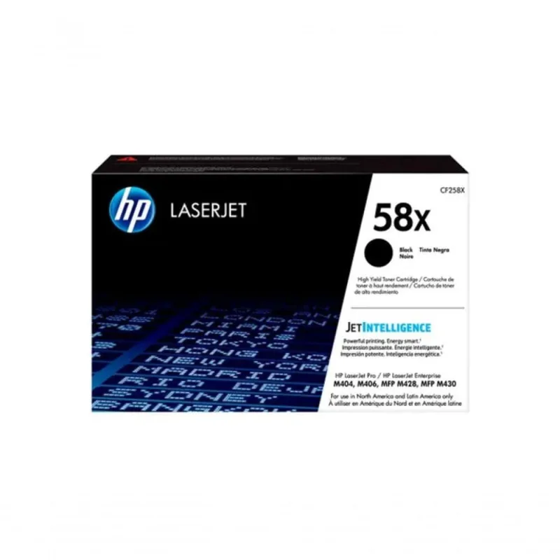 Cartucho de Toner Laser CF258X 58X Alto Rendimento 10000 Paginas Preto HP - Hp