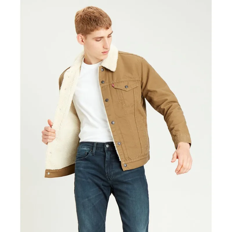 Jaqueta Levi's® Type 3 Sherpa Trucker Jaqueta Levi's® Sherpa Trucker Marrom - XS USA | PP BR