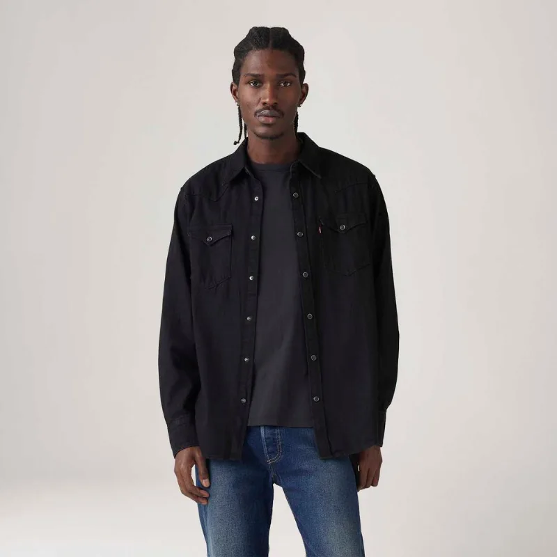 Camisa Jeans Levi's® Western Barstow Standard Preta Camisa Levi's® Barstow Western Standard - M USA | M BR