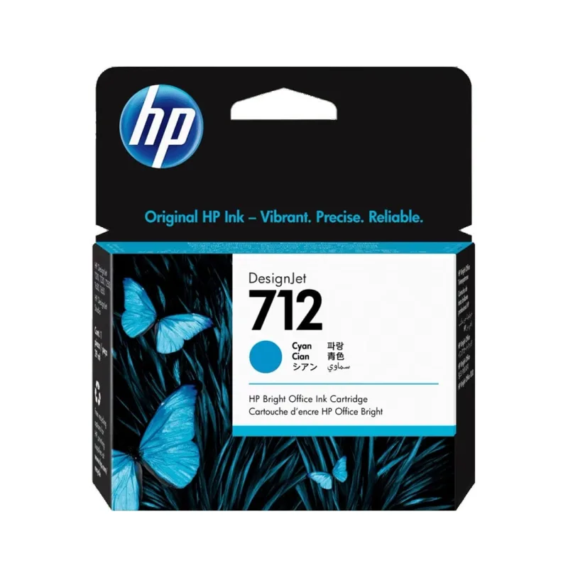 Cartucho de Tinta HP 712 Ciano PLUK 29ML 3ED67A - HP Inc