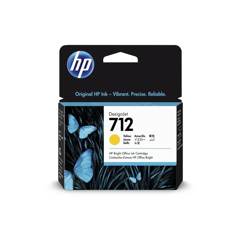 Cartucho de Tinta HP 712 Amarelo PLUK 29ML 3ED69A - HP Inc