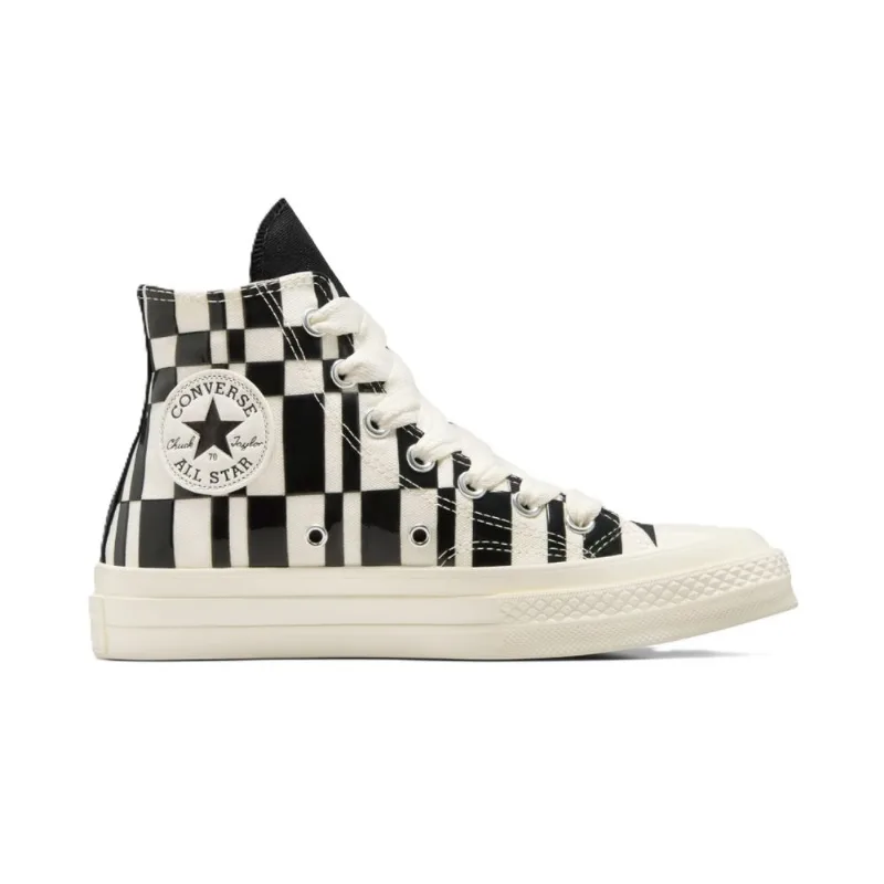 Tênis Converse Chuck 70 Hi Flame Check Egret/Black A08764C.35