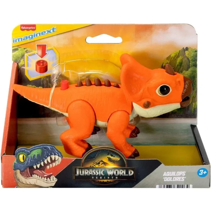 Boneco Imaginext Jurassic World Recomeço Aquilops Dolores - Mattel JGP99