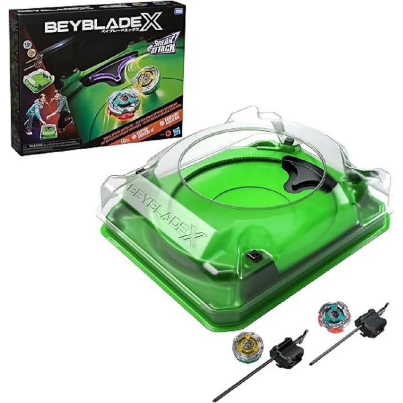 Beyblade X Xtreme Gear - Kit de Batalha Ataque Surpresa 1 Arena, 2 Piões e 2 lançadores - Hasbro