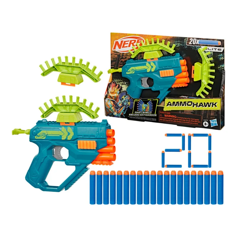 Lançador - Nerf - Elite - Rebel Ops Ammohawk - 20 Dardos - Hasbro