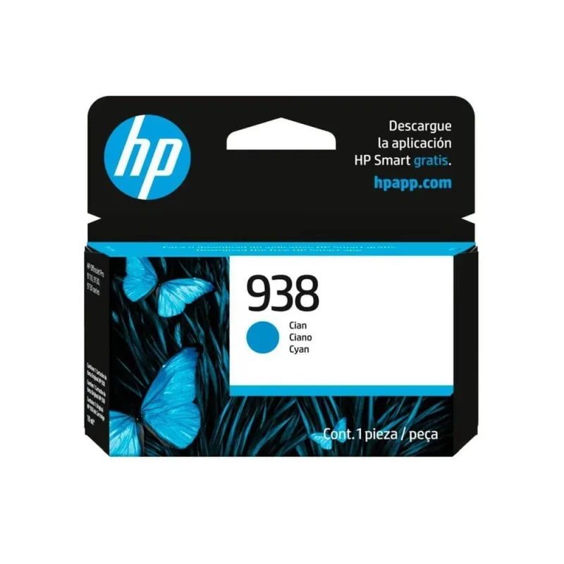 Cartucho de Tinta HP 938 Ciano Rendimento 800 Páginas 4S6X5PL HP - HP