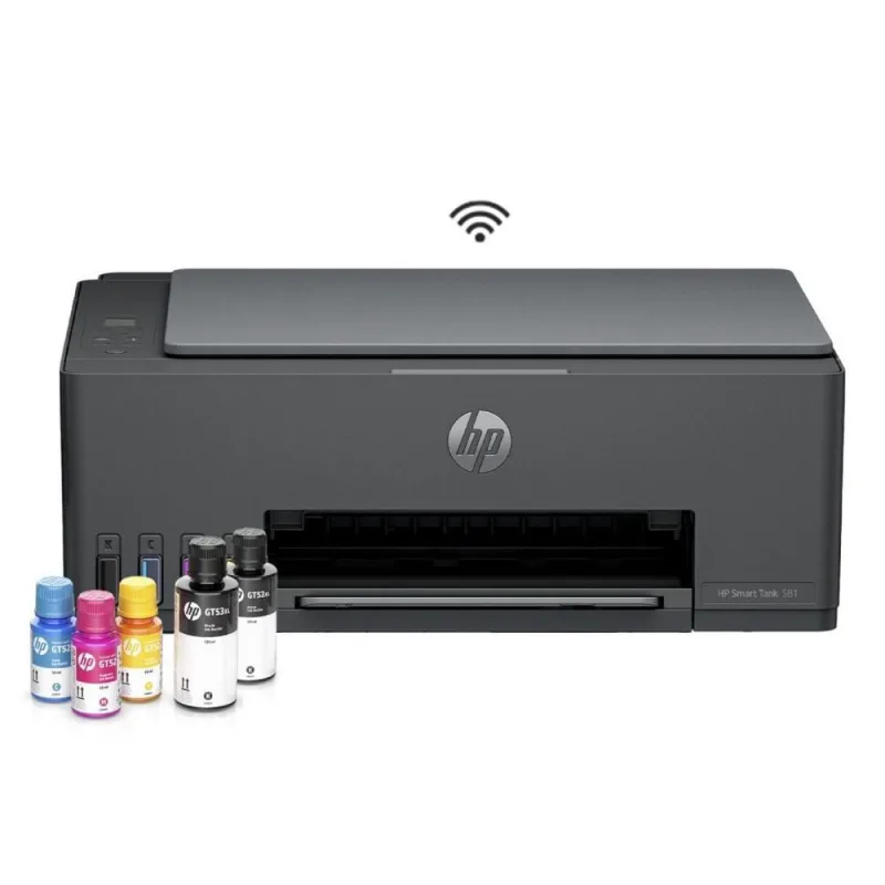 Impressora Multifuncional HP Smart Tank 581 Tanque de Tinta Colorida Wi-Fi (4A8D5A) - HP