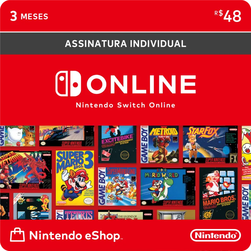 Gift Card Nintendo Switch Online 3M - Gift Card Posa