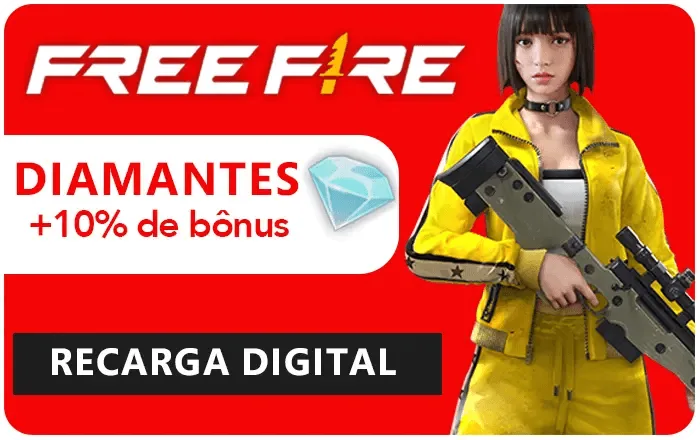 Gift Card Free Fire 100 Diamantes +10% de Bonus R$4,49 - Gift Card Posa