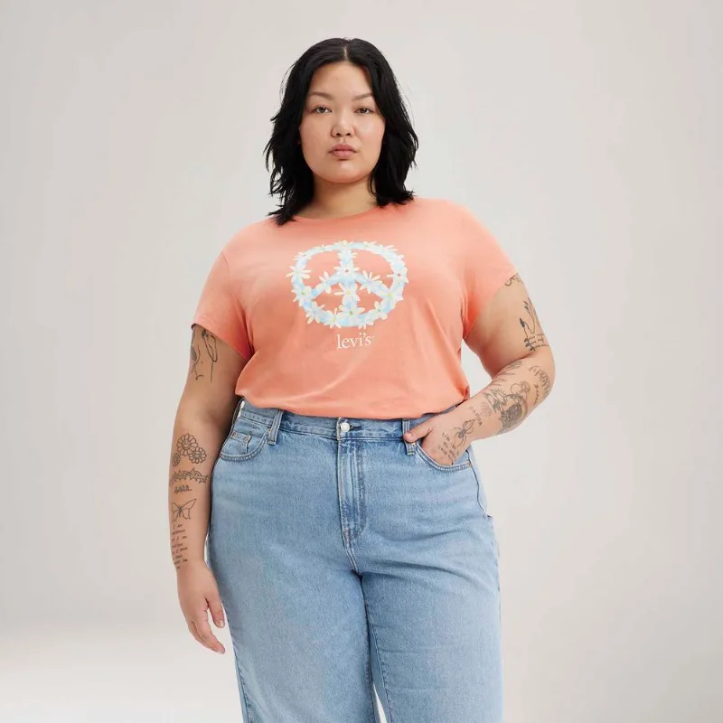 Camiseta Levi's® Graphic Authentic Plus Size Manga Curta Coral - 2X USA | EGG BR