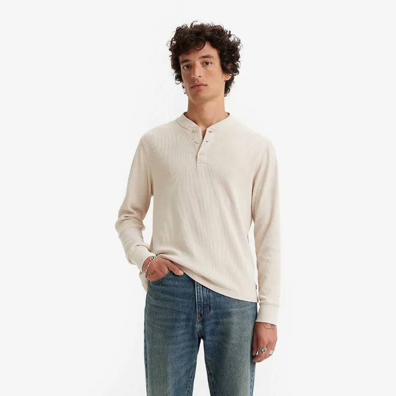 Blusa Levi's® Thermal Henley Cinza Manga Longa Blusa Levi's® Thermal Henley Bege Manga Longa S USA | P BR