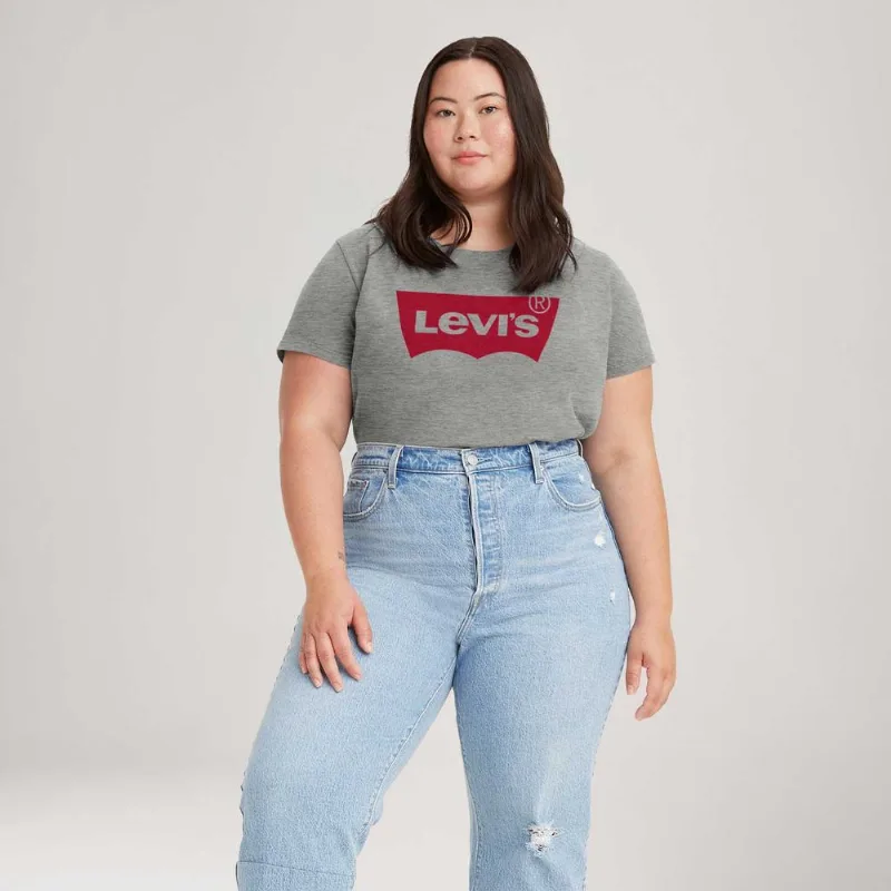 Camiseta Levi's® Clássica Perfect Plus Size Cinza - 4X USA | EGGGG BR
