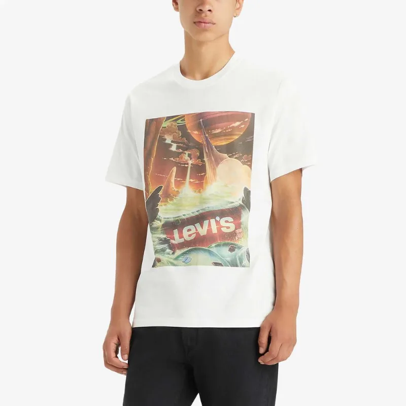 Camiseta Levi's® Relaxed Fit Branca Manga Curta - M USA | M BR