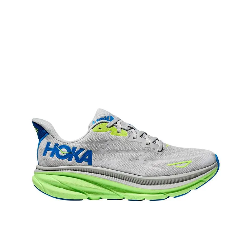 Tenis Hoka Clifton 9 Cinza/verde 42