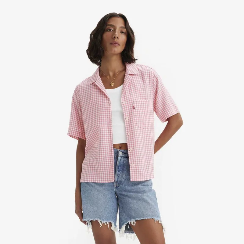 Camisa Levi's® Joyce Resort Rosa Manga Curta - S USA | P BR