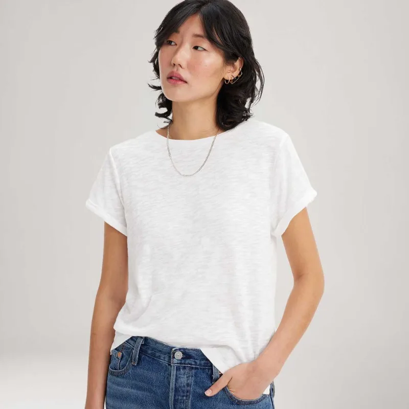 Blusa Levi's® Margot Branca Manga Curta - M USA | M BR