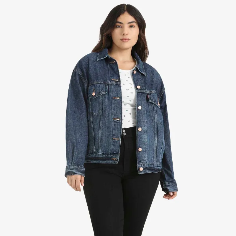 Jaqueta Jeans Levi's® 90S Trucker Lavagem Escura - XS USA | PP BR