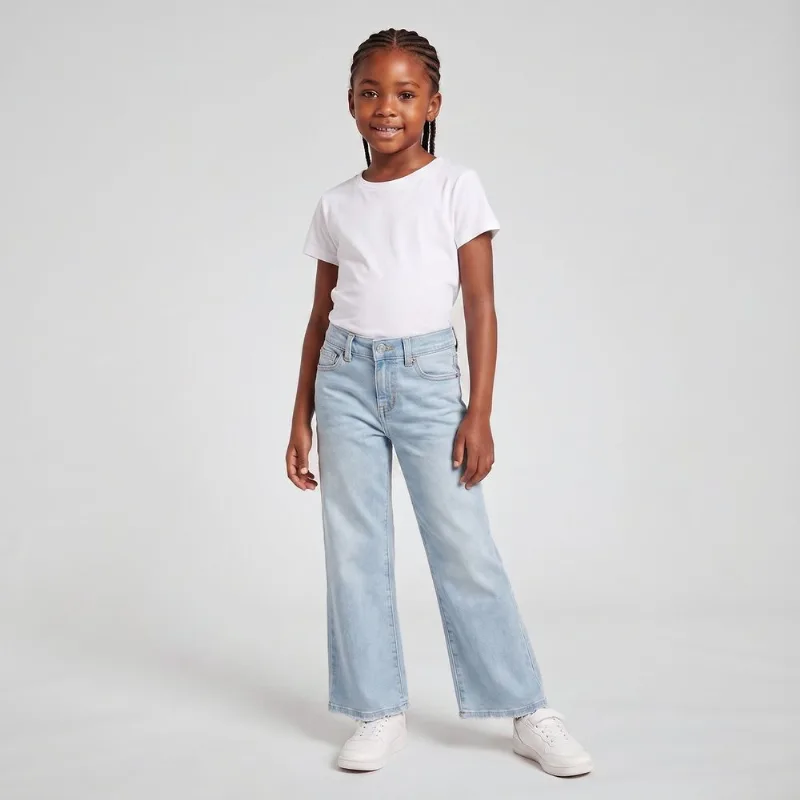 Calça Jeans Levi's® Infantil Wide Leg Lavagem Clara - 16