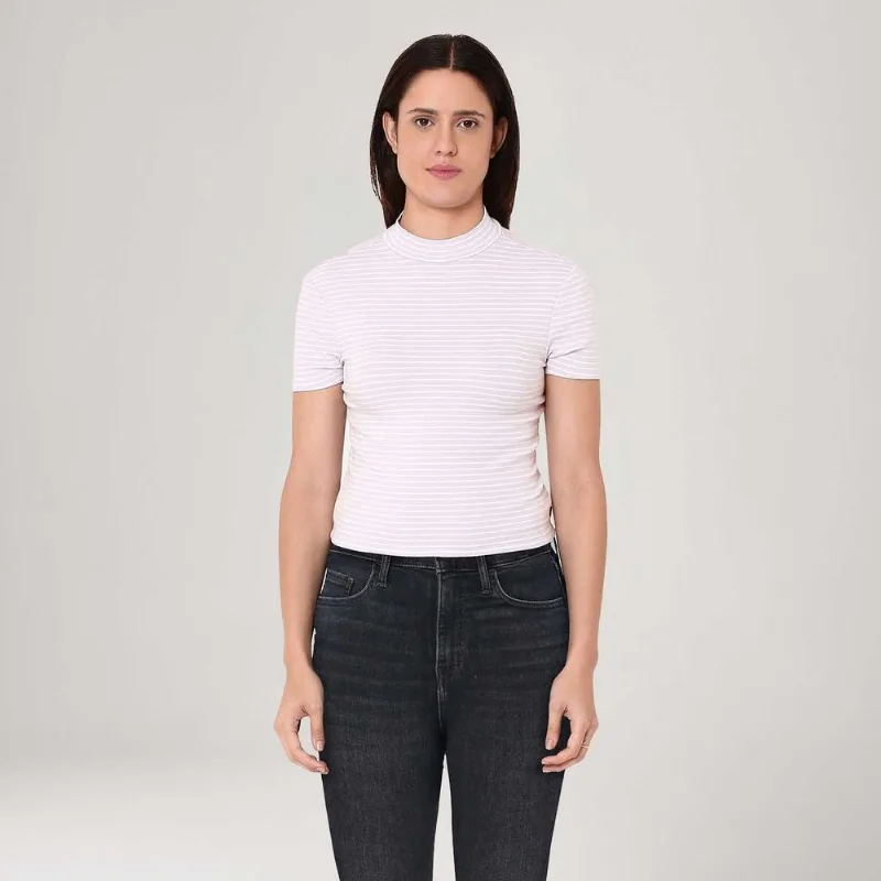 Blusa Levi's® Effortless Listrada Branca Manga Curta - XS USA | PP BR