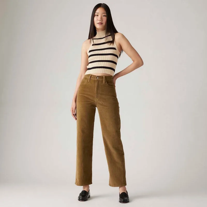 Calça Levi's® Ribcage Straight Ankle Marrom - 27X29 USA | 38 BR