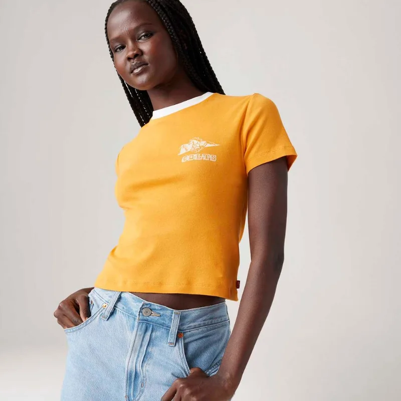 Camiseta Levi's® Essential Sporty Amarela Manga Curta - S USA | P BR