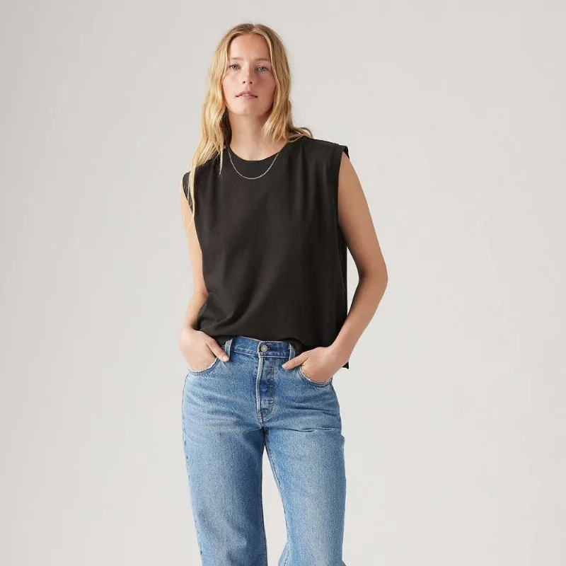Blusa Levi's® Boxy Tank Preta Manga Curta - S USA | P BR