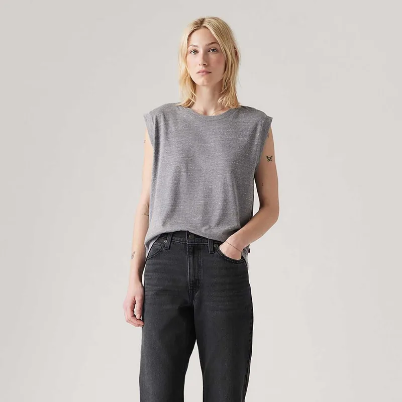 Blusa Levi's® Boxy Tank Cinza Manga Curta - XXL USA | EGG BR