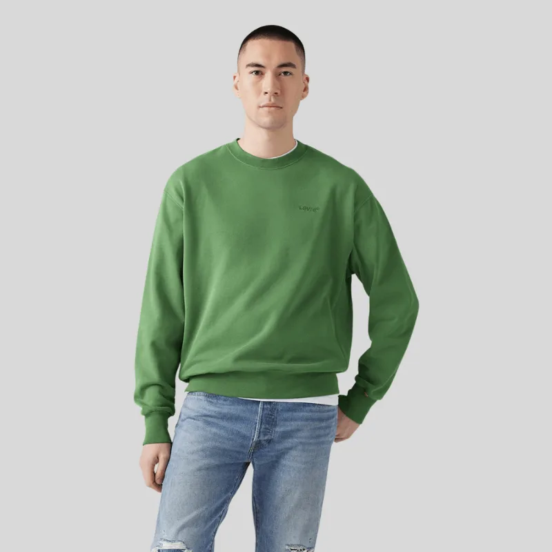 Moletom Levi's® Authentic Crew Verde sem Capuz - S USA | P BR