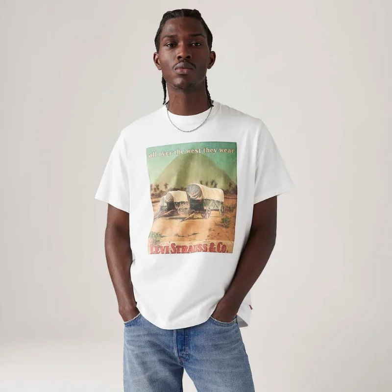 Camiseta Levi's® Relaxed Fit Branca Manga Curta - XXL USA | EGG BR