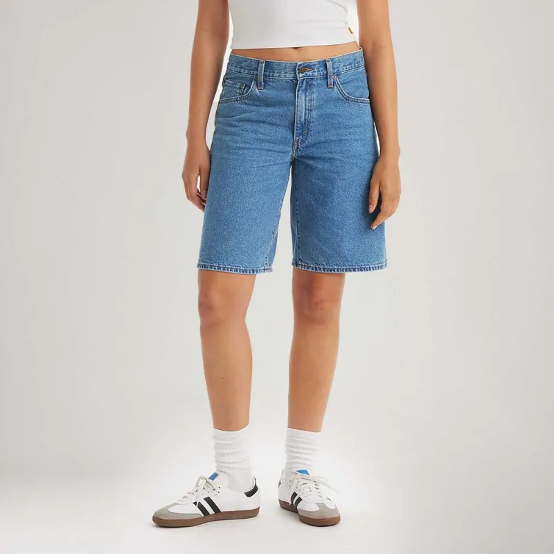 Bermuda Jort Jeans Levi's® Baggy Dad Lavagem Média - 30 USA | 41 BR