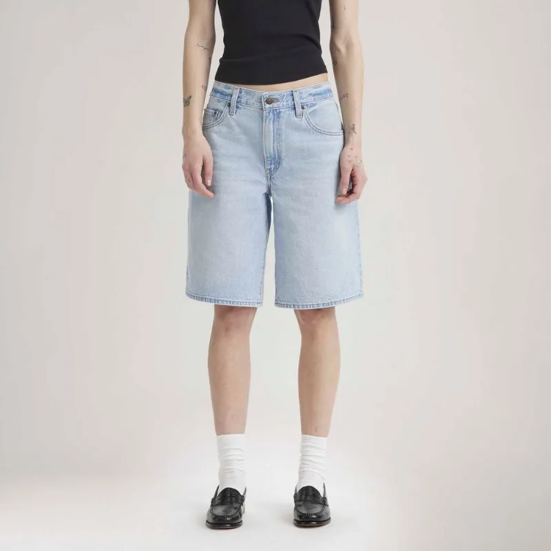 Bermuda Jort Jeans Levi's® Baggy Dad Lavagem Clara - 34