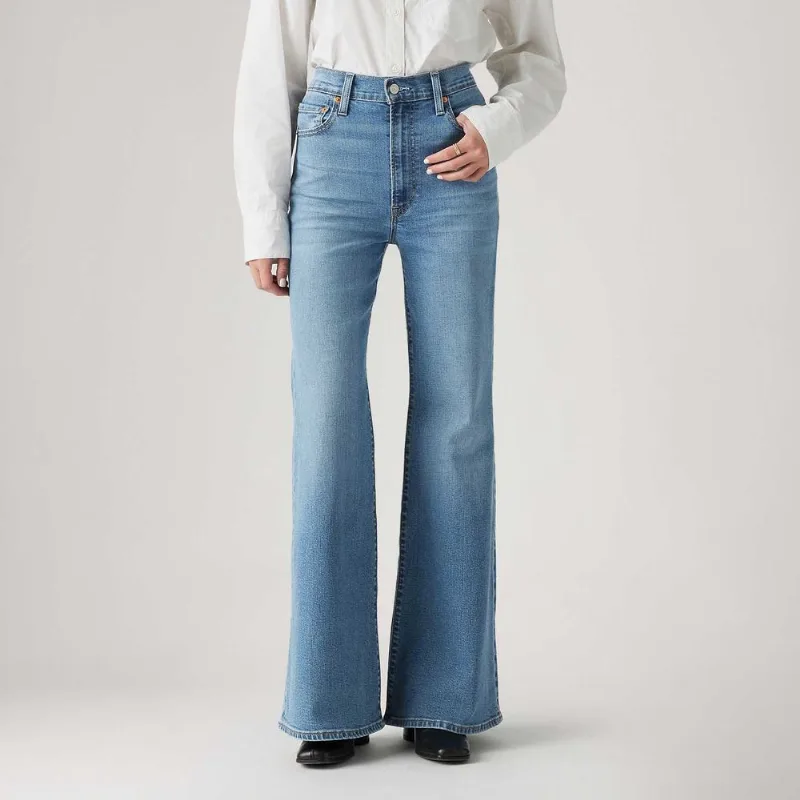 Calça Jeans Levi's® Ribcage Bells Lavagem Clara - 32X32 USA | 41 BR