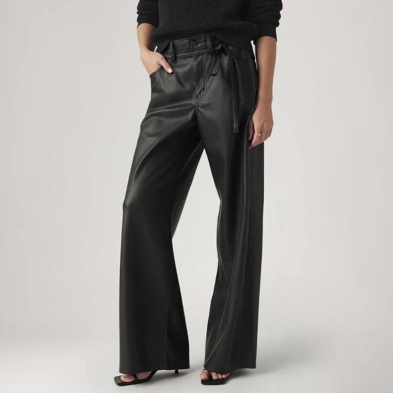 Calça Levi's® XL Straight Leather Couro Sintético Preta - 32X31 USA | 43 BR